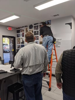 New wall vinyl installation